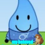 Teardrop BFDI | this is; my beloved daughter teardrop with our pet dog spoon | image tagged in teardrop bfdi | made w/ Imgflip meme maker
