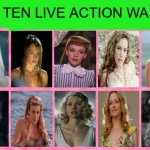top 10 live action waifus | image tagged in live action wives,top 10 waifus,movies,mermaids,king kong,live action | made w/ Imgflip meme maker
