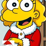 Lisa wearing a santa Claus