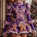 Purple Gingerbread Dress