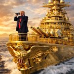 Donald Trump battleship golden luxury