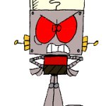 Angry Robot RJ in Red Eyes