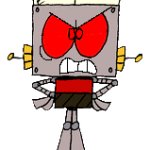 Angry RJ (Robot Jones) in Red Eyes