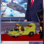 Trump ship homer car