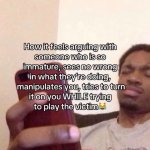 how it feels arguing