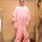 Pink bunny suit