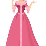 Belle Wearing Her Pink Dress