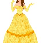 Belle Wearing Her Yellow Dress (Ballgown)