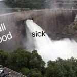 Dam with hole | full
food; sick | image tagged in dam with hole | made w/ Imgflip meme maker