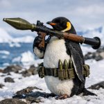 pinguin with a RPG