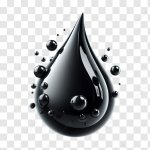 oil droplet crude oil dots surrounding