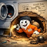 Sock going under the wall meme