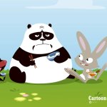 Skunk Master Panda and Rabbit Sitting