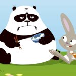 Skunk Rabbit and Master Panda