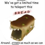 teleport bread please!!! | image tagged in teleport this brea- why is it alive,meme | made w/ Imgflip meme maker