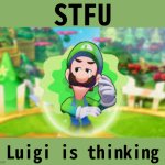Luigi thinking meme
