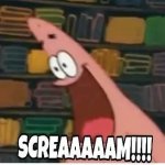 Patrick screams at Bugs Bunny