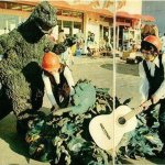 Godzilla and friends beating up Hedorah