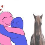 Evil and intimidating horse - blank