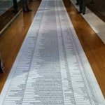 Long sheet of paper