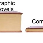 Graphic Novels vs Comics | Graphic Novels; Comics | image tagged in big book small book | made w/ Imgflip meme maker