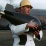 man holding nuke