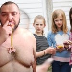 Fat man wearing a diaper sex picking nose boogers