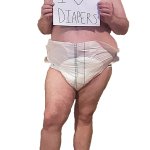 Fat man in a diaper