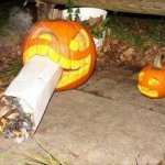 smoking pumpkin meme