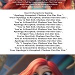 Who Accepts Chelsea Van Der Zee's Apology