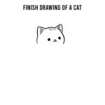 Finish drawing of a cat