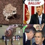 He will never ballin frog george bush