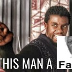 Get this man a false...