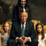 King Donald Trump Satan Mammon worship girl sex slaves