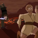 Obi wan running away (star wars)