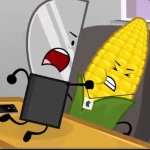 Knife punches cobs in the face