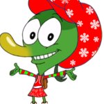 Marion with Christmas dress