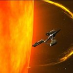 Star Trek Enterprise orbiting the Sun