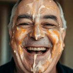 MAGAt orange goo on face JPP