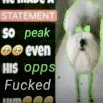 He made a statement so peak even his opps fucked him meme
