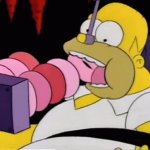 Homer eating donuts GIF Template