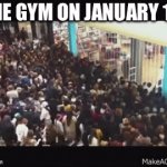 The gym | THE GYM ON JANUARY 1ST | image tagged in gifs,gym | made w/ Imgflip video-to-gif maker