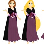 Rapunzel Wearing a Cape