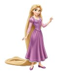 Rapunzel (Tangled) Wears a Purple flat shoes 2