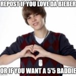repost if you love da bieber