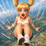 cutie in freefalling shock