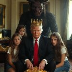 King Donald Trump Satan Mammon worship girl sex slaves