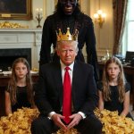 King Donald Trump Satan Mammon worship girl sex slaves