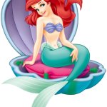 Princess Ariel in the shell