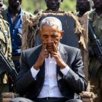 Barack Obama on Throne